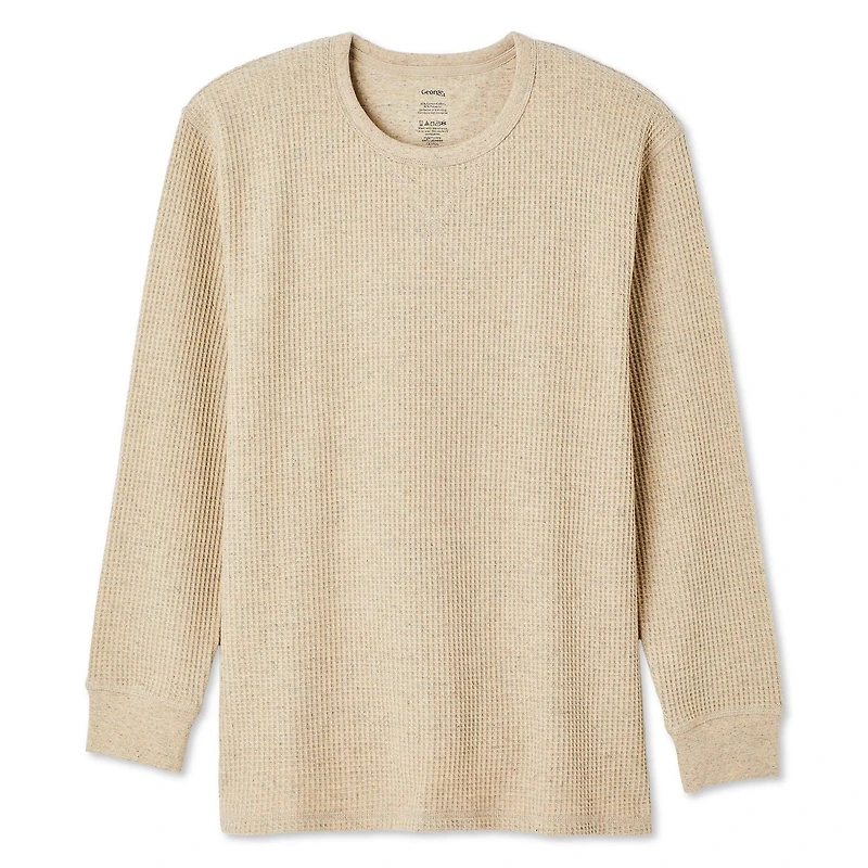 George Men's Waffle Crew Neckline Popover, Sizes S-XXL