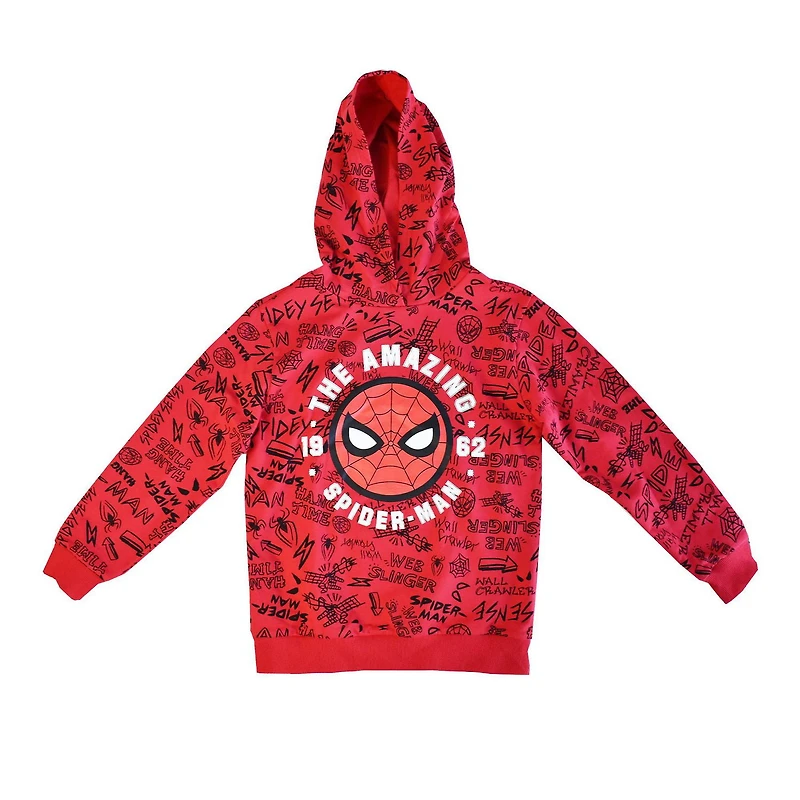 Boys Marvel Face The Great Power Hoodie