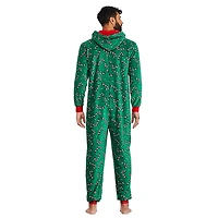 Grenouillères en peluche avec imprimé de cannes de bonbon George pour toute la famille