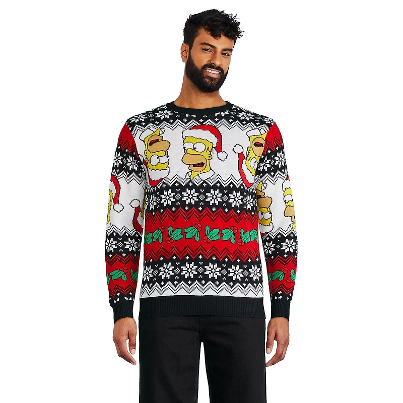 The Simpsons Men's Light Up Holiday Popover