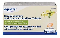 Senna Laxative and Docusate Sodium Tablets, Laxative plus Softener<br>120 tablets