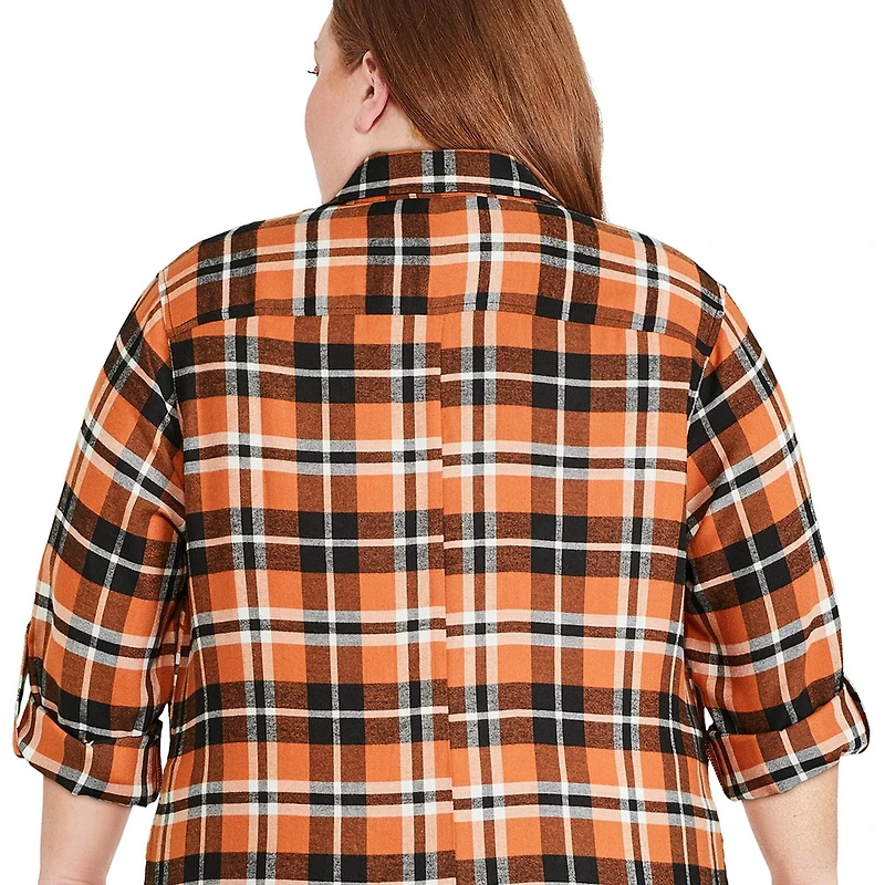 George Plus Women's Tunic Plaid Shirt