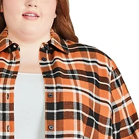 George Plus Women's Tunic Plaid Shirt