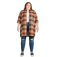 George Plus Women's Tunic Plaid Shirt