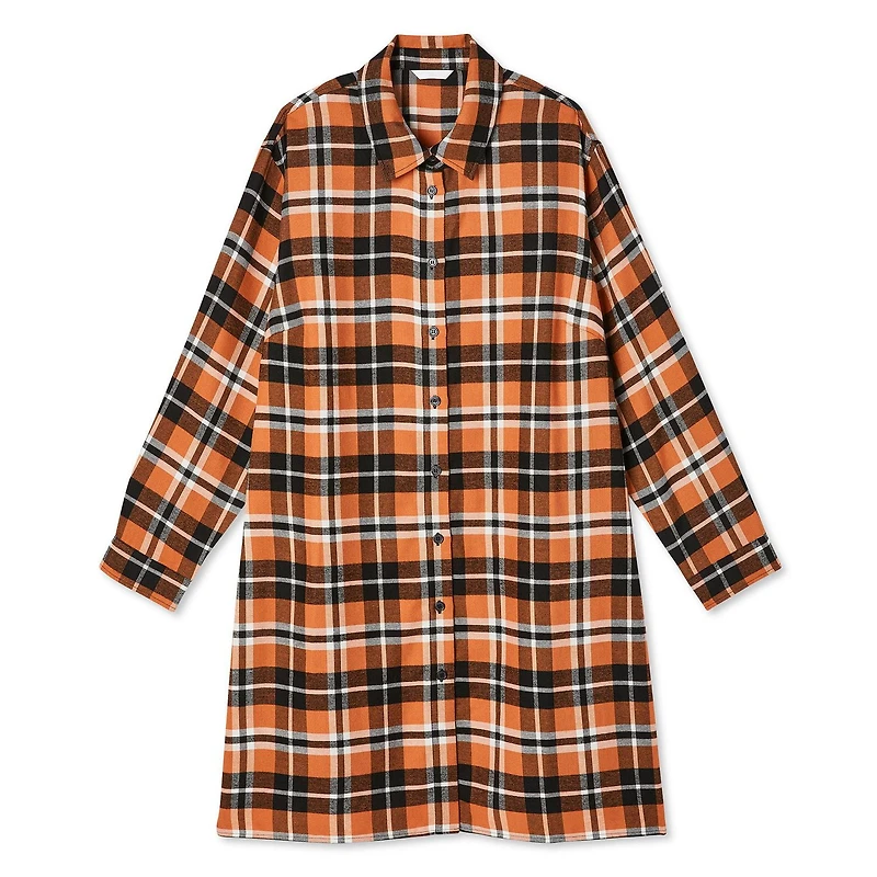 George Plus Women's Tunic Plaid Shirt