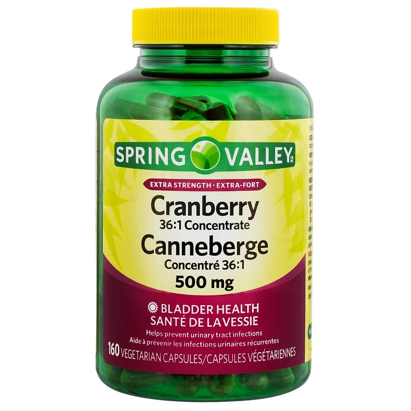 Spring Valley Cranberry 500 mg, 160 Vegeterian Capsules