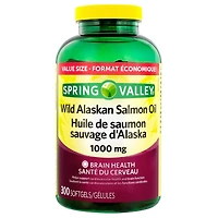 Spring Valley Wild Alaskan Salmon Oil 1000mg, 300 Softgels