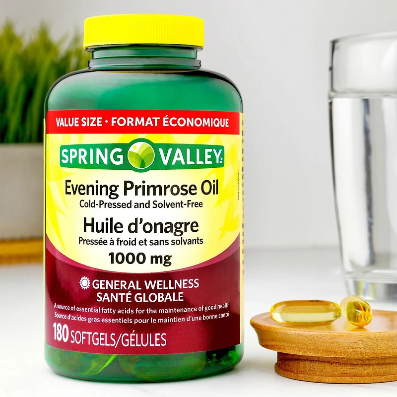 Spring Valley Evening Primrose Oil 1000mg, 180 Softgels