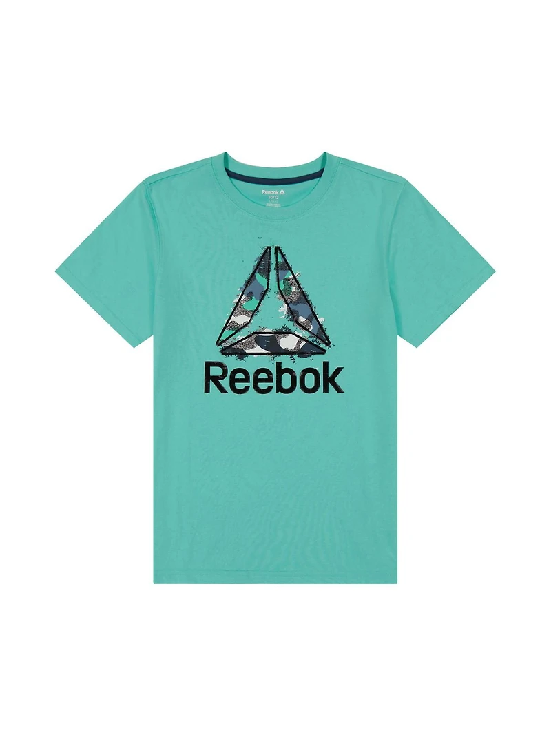 Reebok Boys Frayed Short Sleeve Graphic Tee