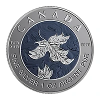 Ensemble fractionnel de feuille d'érable à 5 pièces en argent pur - Célébration du bicentenaire