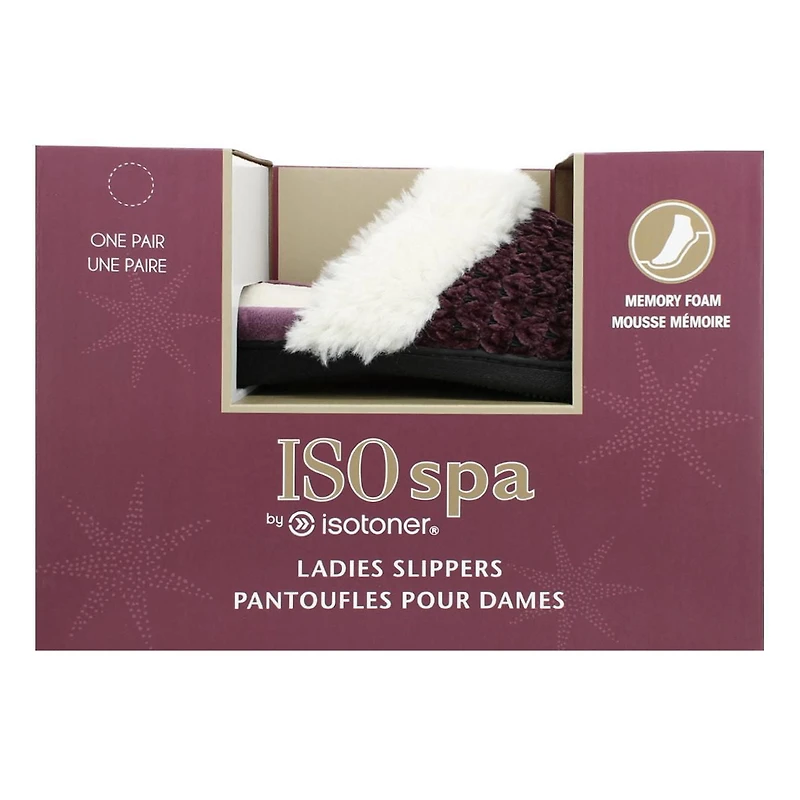 Pantoufles à enfiler Harper en tricot chenille pour femmes ISOspa par isotoner®