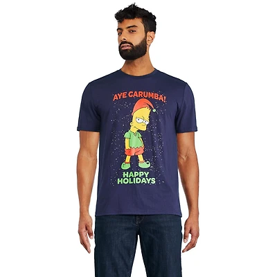 The Simpsons Men's Holiday Short Sleeve Tee