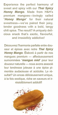 40g Mangue Épicée – H&H Santé & Bonheur Mangue Séchée Premium au Chili