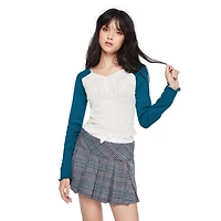 My Sister's Closet Girls' Long Sleeve Gathered V-Neck Tee, Sizes S-XXL