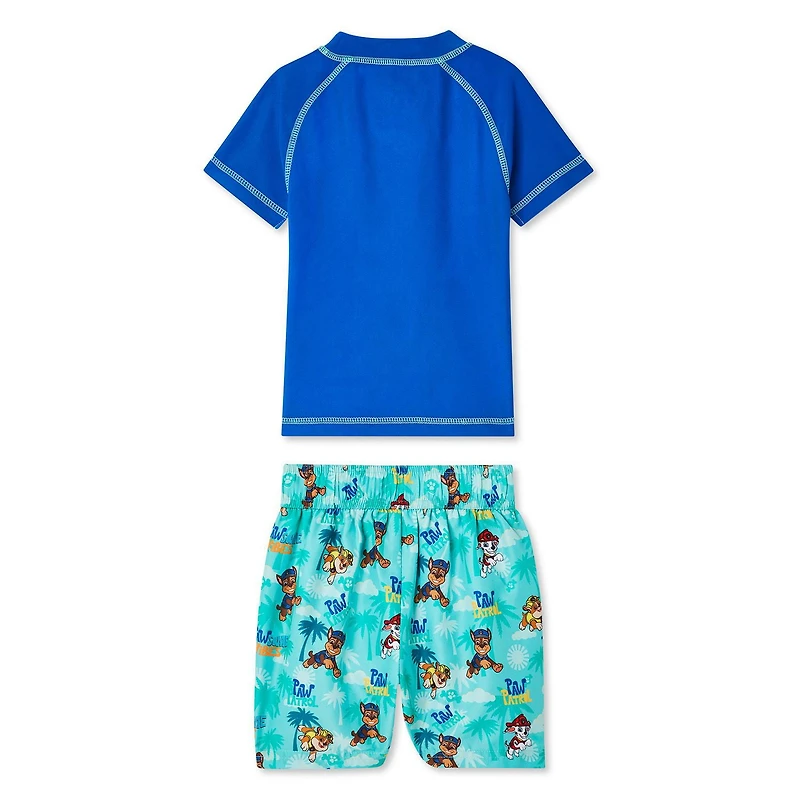 Maillot de bain 2 pièces avec haut anti-UV Pat’Patrouille pour petits garçons