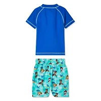 Maillot de bain 2 pièces avec haut anti-UV Pat’Patrouille pour petits garçons