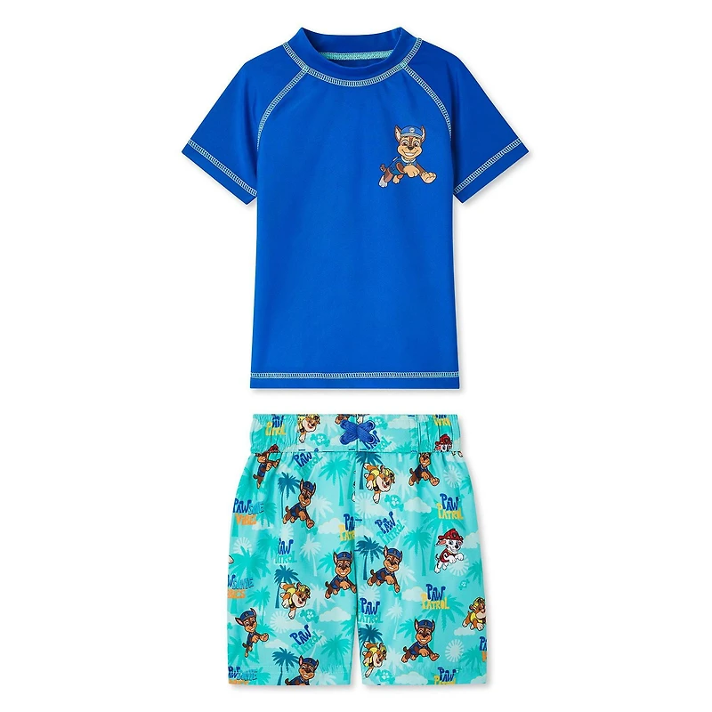Maillot de bain 2 pièces avec haut anti-UV Pat’Patrouille pour petits garçons