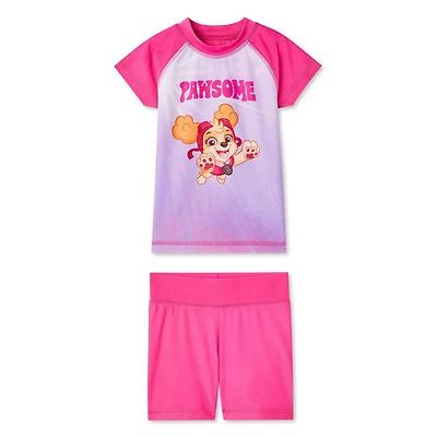 Maillot de bain 2 pièces avec haut anti-UV Pat’Patrouille pour petites filles