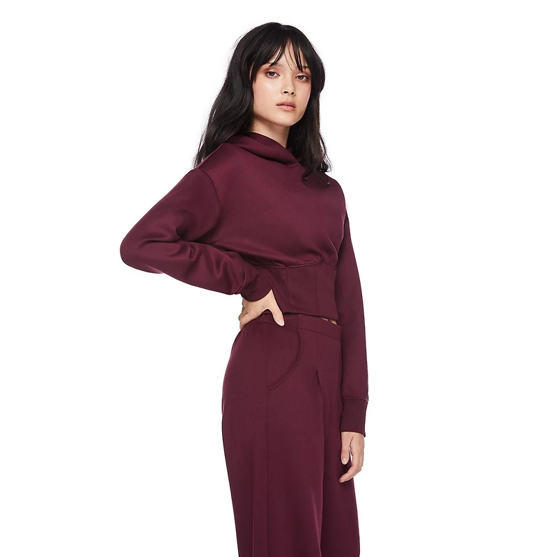 Haut à capuchon écourté style corset manches longues My Sister’s Closet pour filles Tailles P-TTG