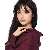 Haut à capuchon écourté style corset manches longues My Sister’s Closet pour filles Tailles P-TTG