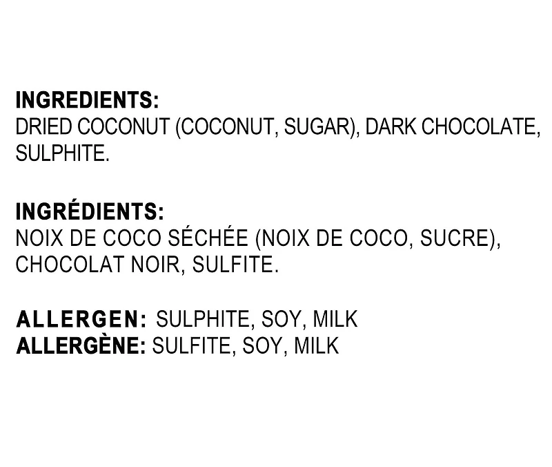 40g Chocolate Dipped Coconut - H&H Healthy & Happy, Dried Coconut Dipped in Dark Chocolate