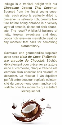 40g Chocolate Dipped Coconut - H&H Healthy & Happy, Dried Coconut Dipped in Dark Chocolate