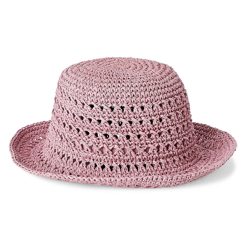 Time and Tru Women's Crochet Straw Hat