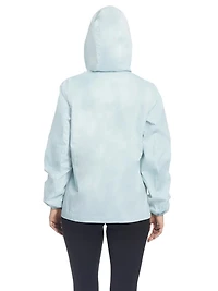 Details Women's Windbreaker Jacket With Gingham Lining Trim Inside of Hood & Yoke