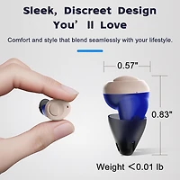 Ceretone Torch Rechargeable In-The-Canal (ITC) Hearing Aids – Premium Comfort Design and Nearly Invisible, Advanced Wind Noise Management