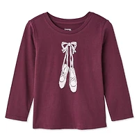 T-shirt à manches longues George pour petites filles Tailles 2T-5T