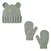 Ensemble 2 pièces avec tuque à motif d’ours George pour bébés filles Tailles 0-24 mois