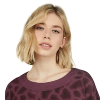 Haut imprimé en molleton de cotton MEXX à encolure dégagée pour femmes