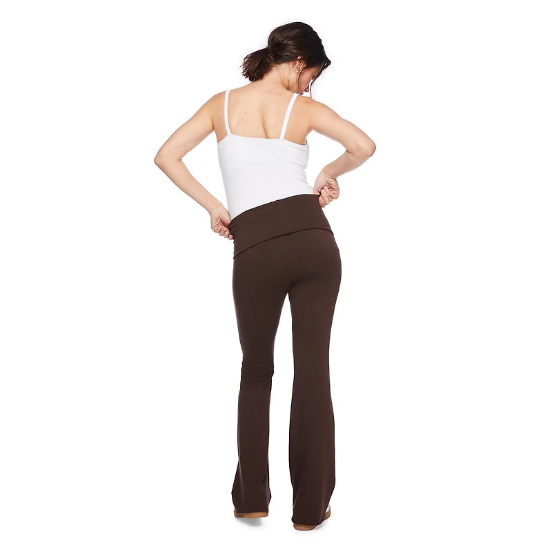 Pantalon évasé avec ceinture montée pliable Paisley Sky Maternité