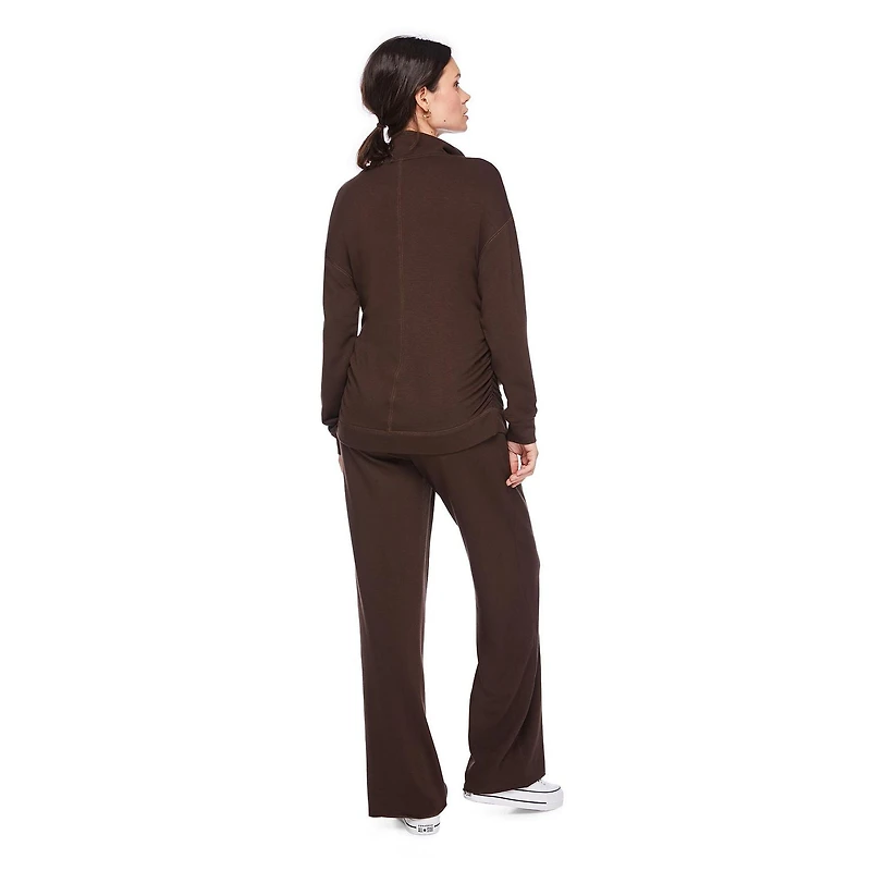 Chandail en molleton à manches longues avec fermeture éclair 1/4 Paisley Sky Maternité Tailles P-TTG