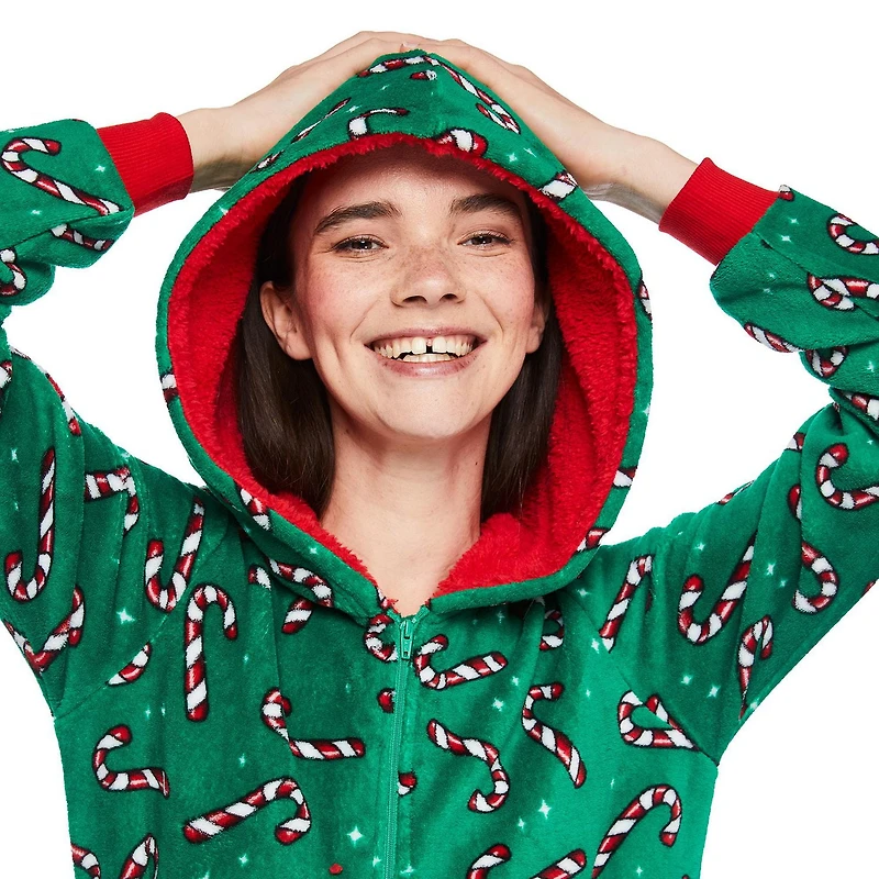 George Family Plush Candy Cane Printed Sleeper