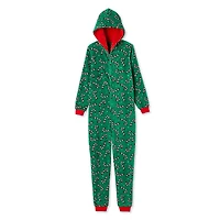 Grenouillères en peluche avec imprimé de cannes de bonbon George pour toute la famille