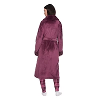 Robe de chambre à col en similifourrure George pour femmes