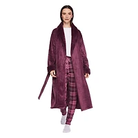 Robe de chambre à col en similifourrure George pour femmes