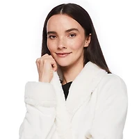 George Women's Long Faux Fur Collar Robe