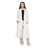 George Women's Long Faux Fur Collar Robe
