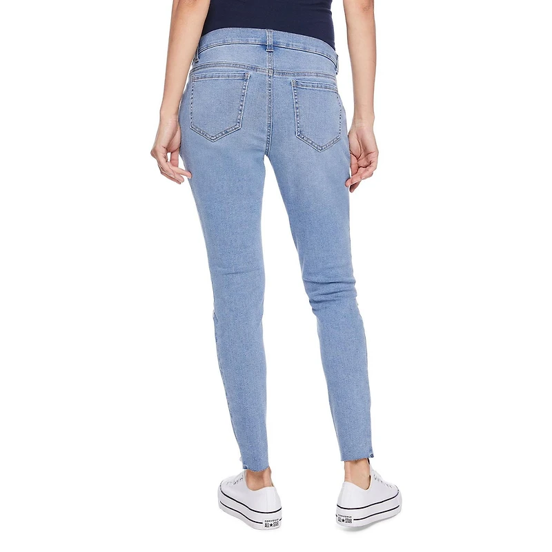 Paisley Sky Maternity Over the Belly Distressed Skinny Denim Jean, Sizes S-XXL