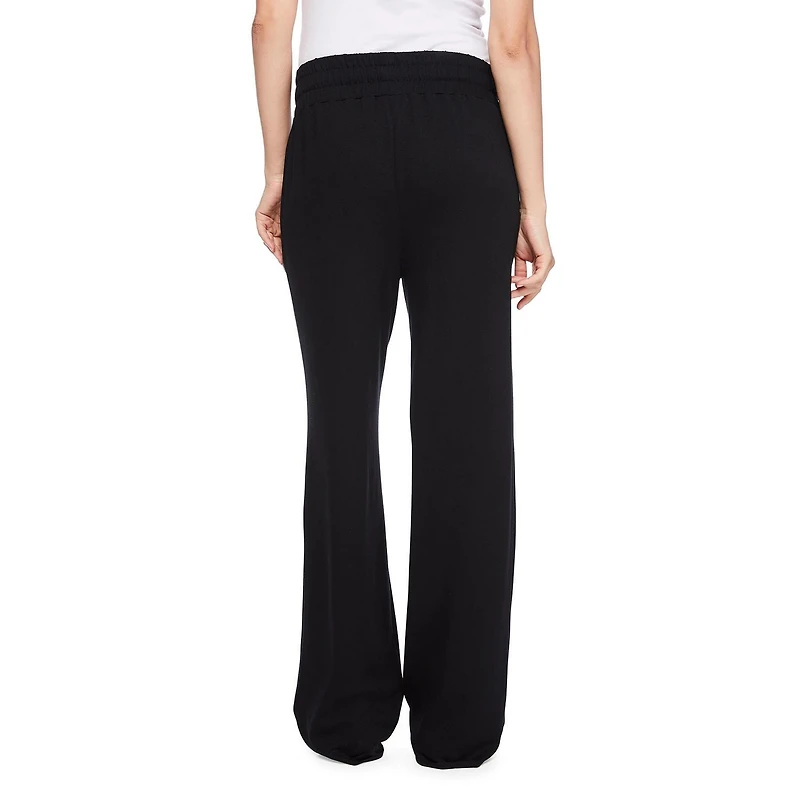 Pantalon évasé en molleton à porter sous le ventre avec nervures Paisley Sky Maternité Tailles P-TTG