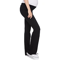 Paisley Sky Maternity Foldover Waistband Flare Leg Pant