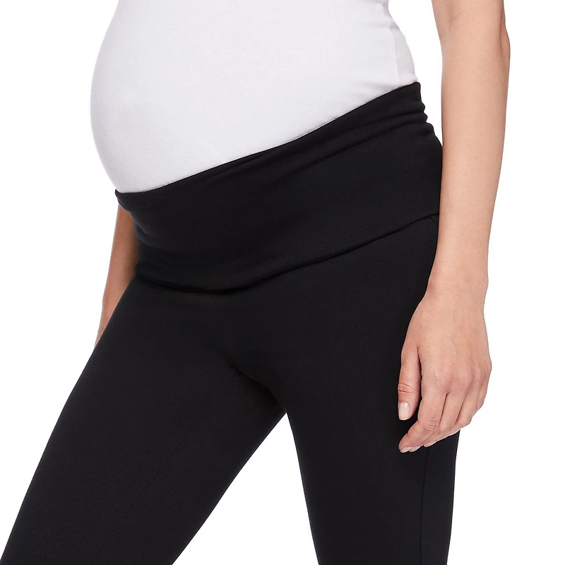 Paisley Sky Maternity Foldover Waistband Flare Leg Pant