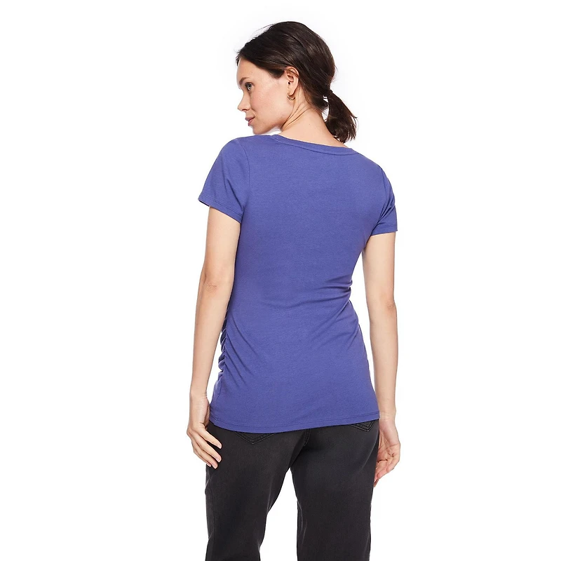 Paisley Sky Maternity Short Sleeve V-Neck Tee