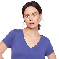 Paisley Sky Maternity Short Sleeve V-Neck Tee