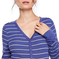 Paisley Sky Maternity Long Sleeve Snap Henley Top