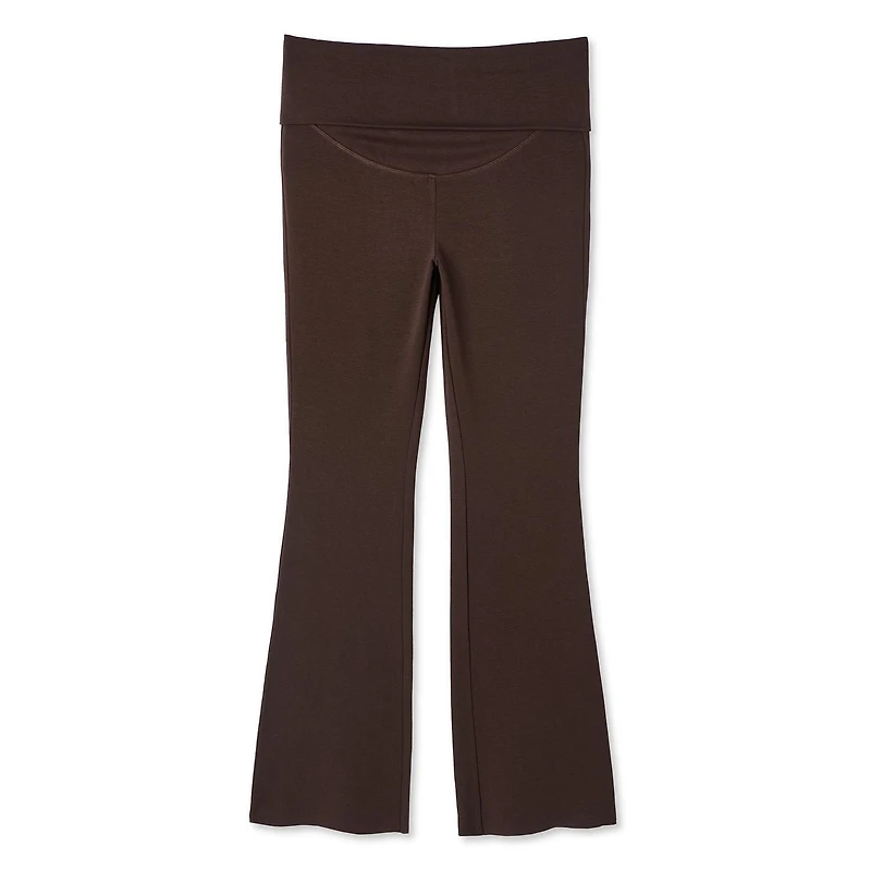 Pantalon évasé avec ceinture montée pliable Paisley Sky Maternité