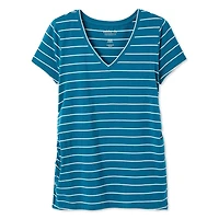 Paisley Sky Maternity Short Sleeve V-Neck Tee, Sizes S-XXL