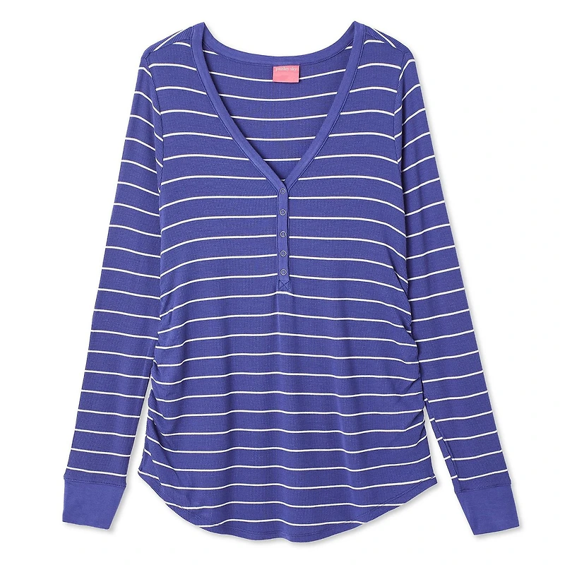 Haut henley à manches longues Paisley Sky Maternit